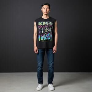 KISS Destroyer Album T-shirt, Men’s Small Trashed Distressed Look